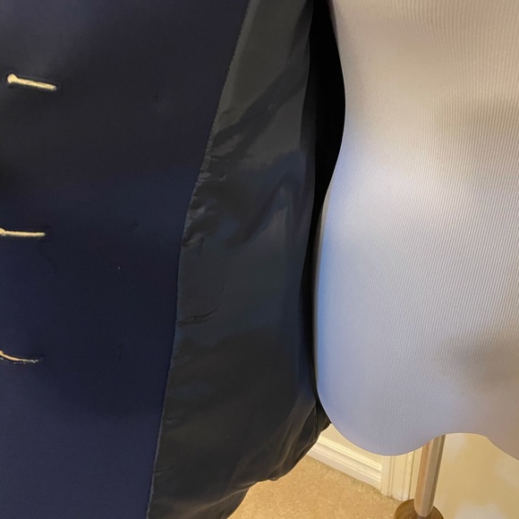 Navy blazer jacket with button closure - Picture 16 of 16